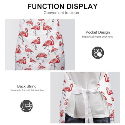 Cooking Apron for Adults with Pockets, Waterproof Oil Resistant Bib for Kitchen Restaurant BBQ Baking - color: Style (329)