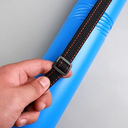 Fancyes Poster Storage Tube Round Storage Case 20"-37" Extendable with Adjustable Strap for Paper Rolls Drawings Documents, Blue - color: Blue