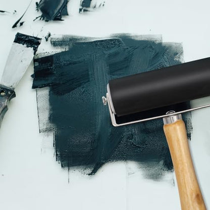 Ciieeo 4 Pcs Rubber Brayer Rubber Roller Ink Stamping Roller Rubber Brayer Roller Rollers Oil Painting (Pack of 2) - size: 14x12.2x3.5cm (Pack of 2)