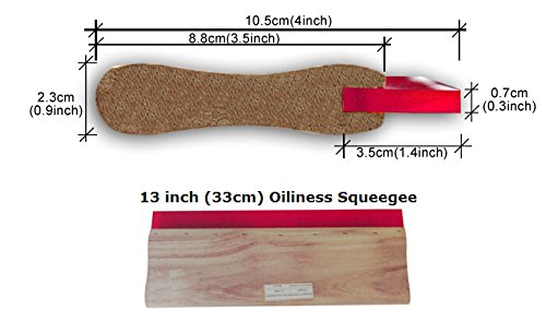 Silk Stencil Screen Printing Squeegee Wood Screen Ink Scraper (18 inch (46cm) Water Squeegee - 65 Durometer) - size: 18 inch (46cm) Water Squeegee - 65 durometer