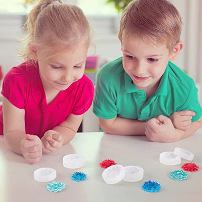 6pcs Mini Mirror Flower Resin Mold, PAGOW Silicone 3D Flower Crystal DIY Casting Molds, for Earring, Jewelry Pendants Making Tool（6 Different Size） - size: 6 PCS