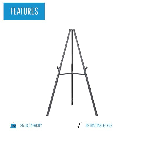 Mastervision Display Easel,35-39/64" H,31-29/32" W FLX11404-1 Each