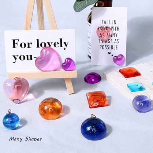 Jewelry Casting Molds Tool Gem Pendant Casting Resin Molds Assorted Shapes for DIY Craft