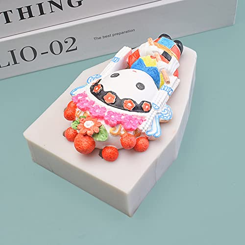 3D Silicone Mold Non-Stick Easy to De-Mold Resin Casting Silicone for Hobbyist Making Plaster Cake Fondant Clay for Jewelry Dolls Making Clay Shapes for - color: B