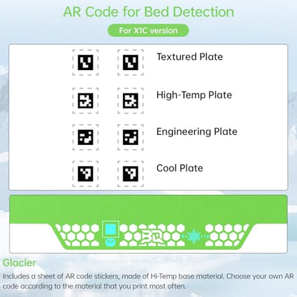 BIGTREETECH BIQU CryoGrip Pro Glacier-Green for Bambu-Lab P1P/P1S/P2S/X1C/X2D/X1E/A1 3D Printers 257x257MM Panda Build Plate Double Sided Upgrade Removable Surface Platform - style: Glacier-Green(P1P/P1S/P2S/X1C/X2D/X1E/A1)