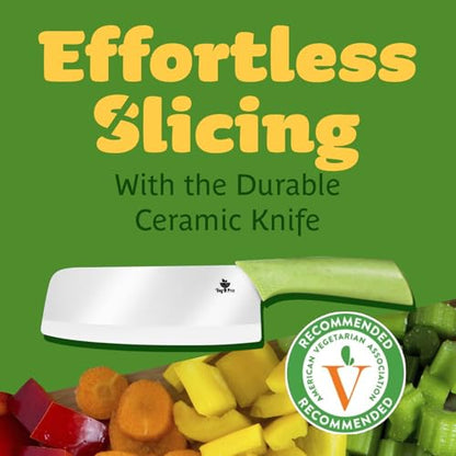 Durable Ceramic Knife for Chopping Vegetables & Fruits, 6” Non-Reactive and Professional Ceramic Chef Knife for Clean Cutting, Sharp Santoku Blade with Ergonomic Handle, Gift-Ready Kitchen Knives - style: 6 inch