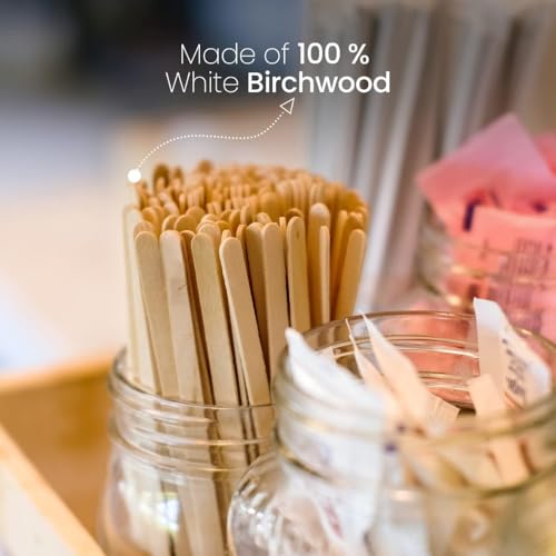 Coffee Stirrers Disposable Wooden Coffee Stir Sticks - Round-End Birchwood 5.5 Inches Large Wooden Stir Sticks - Pack of 2000 Wood Stir Sticks - style: 5.5 Inches - Pack of 2000