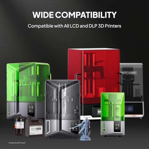 ELEGOO ABS-Like Resin 3.0 Pro, Higher Scratch-Resistance 3D Printing Photopolymer Resin, 405nm UV Resin for MSLA/DLP/LCD Printers Fast Curing High Precision Non-Brittle, Clear Green 2000g - color: Clear Green, size: L-2000g