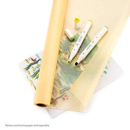 Bee Paper Canary Sketch and Trace Roll, 12-Inch by 20-Yards - color: Canary, size: 12-inch x 20-yard Roll