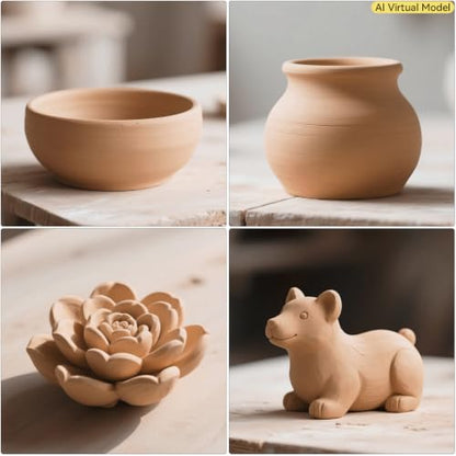 VIBRATITE Natural Air Dry Clay Bulk, 10LBs All-Purpose Modeling Sculpting Pottery Clay for Beginners and Professional (Yellow) - color: Yellow