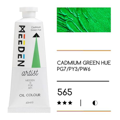 MEEDEN Artist Grade Oil Paint: Cadmium Green Hue - 60ml/2oz Tube - Professional Art Paints for Canvas Painting - color: Cadmium Green Hue, style: 60ml/2oz