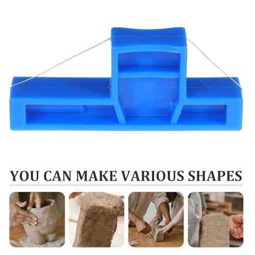TEHAUX Angle Cutting Clay Wire Cutter Pottery Trimming Tool for Sculpting DIY Crafts Small Portable Ceramic Sculpting Cutting Tool