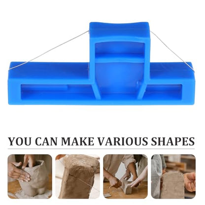 TEHAUX Angle Cutting Clay Wire Cutter Pottery Trimming Tool for Sculpting DIY Crafts Small Portable Ceramic Sculpting Cutting Tool