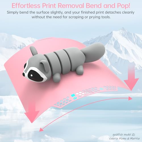 BIGTREETECH BIQU CryoGrip Pro Glacier-Pink 257x257MM for Bambu-Lab P1P/P1S/P2S/X1C/X2D/X1E/A1 3D Printers Panda Build Plate Double Sided Upgrade Removable Surface Platform - style: Glacier-Pink(P1P/P1S/P2S/X1C/X2D/X1E/A1)