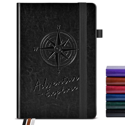 PAIBAS Blank Journal Notebook for Women Men,160 Pages,A5 Hardcover Sketchbook for Drawing, Sketch book, Unlined Notebooks for School,Work, Note Taking,Travel Journals for Writing 5.8"x8.5" (Black) - color: Black, size: Blank (5.8" x 8.5")