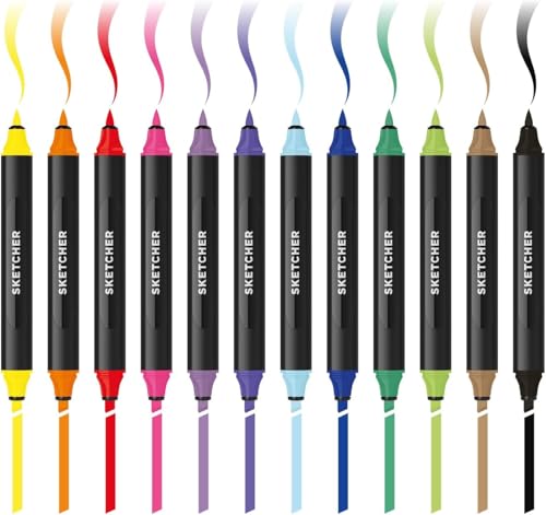 MOLOTOW™ Dual-Tip Sketcher Set 12-Marker Set, Main Kit 1 - style: Main Kit 1
