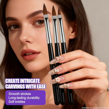 Artdone Nail Dotting Tools Art Brushes Kit With Nail Stand Gel Polish | Design Pen For Nail Drawing And Nail Paint Small Detail supplies - color: Nail dotting tool brushes and stands kit