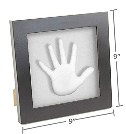 Baby Hand Casting Kit for Newborns - 3D Hand and Footprint Keepsake with Black Picture Frame - Safe for Baby Hand Casting Kit for New Parents - Professional DIY Infant Hand Mold Kit