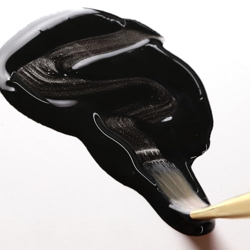 GOLDEN High Flow Acrylics, Mars Black, 4 fl. oz. Bottle, Professional Acrylic Paint, Transparent