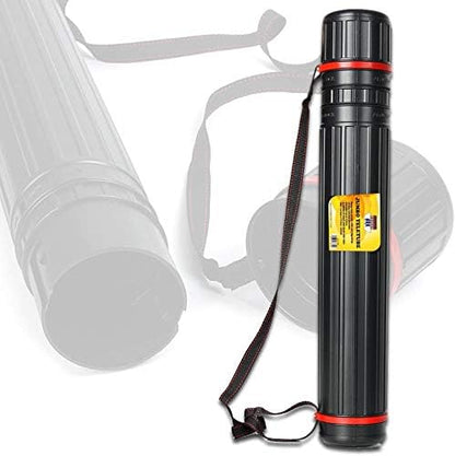 ARK Jumbo Teletube Plastic Extendable Storage Carrying Tube Case-PDT-D66, Black, D-66 - size: D-66