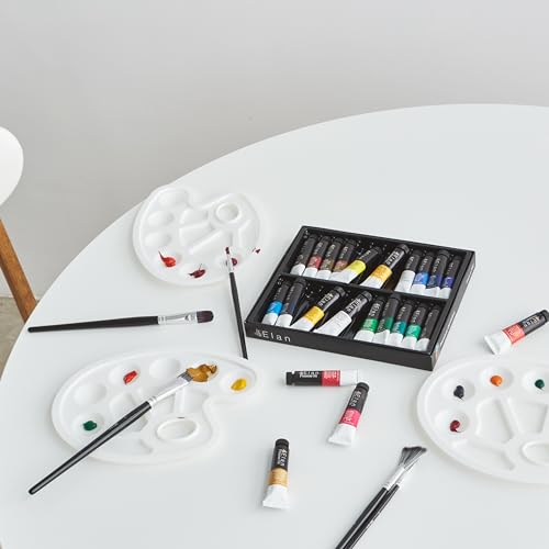 Elan Professional Oil Paint Set, 24 Vibrant Colors Mini Tubes 0.4fl oz, Oil Paints for Canvas Painting, Art Paints for Adults & Artists - color: Oil, style: 24x0.4 Oz