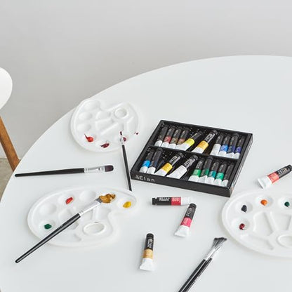 Elan Professional Oil Paint Set, 24 Vibrant Colors Mini Tubes 0.4fl oz, Oil Paints for Canvas Painting, Art Paints for Adults & Artists - color: Oil, style: 24x0.4 Oz