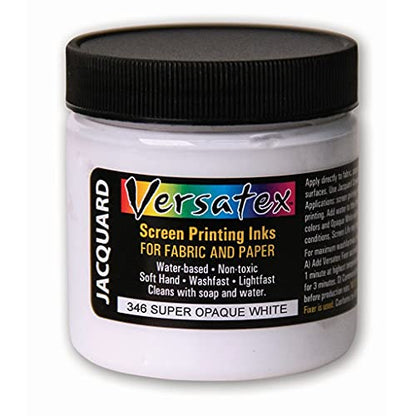 Jacquard/R G S Versatex Print Ink by Jacquard, Semi-Transparent, Water-Based, 4oz Jar, Super Opaque White
