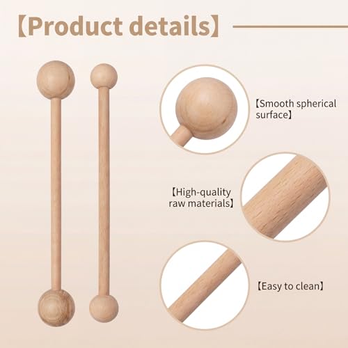 2 Pcs Wooden Throwing Stick for Pottery Shaping, Ceramic Throwing Tool Pottery Throwing-Tools Clay Hand Building Tools Trimming Tool for Pottery-Making