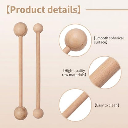 2 Pcs Wooden Throwing Stick for Pottery Shaping, Ceramic Throwing Tool Pottery Throwing-Tools Clay Hand Building Tools Trimming Tool for Pottery-Making