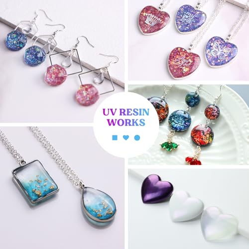 LET'S RESIN UV Resin, Upgraded 500g Crystal Clear UV Resin Hard, Low Odor Ultraviolet Epoxy Resin, UV Light Cure Solar Sunlight Activated Glue for Jewelry, Craft Decoration - size: 500G