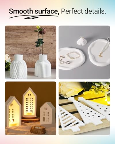 Casting Powder 3 kg, Zero Bubbles, Super White, Super Hard, Odorless, Plaster Gypsum Powder for Silicone Molds, 30 Minutes Demold, Suitable for Handicrafts, Decorations, Plaster Statues, DIY - style: 3 kg