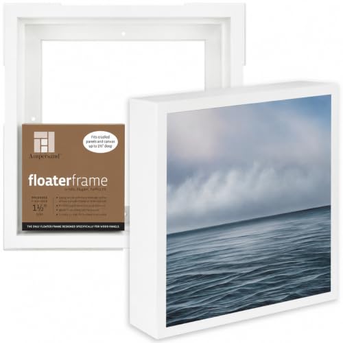 Ampersand Float Frame 1.5In Bold 10X10 White - color: White, size: 10x10