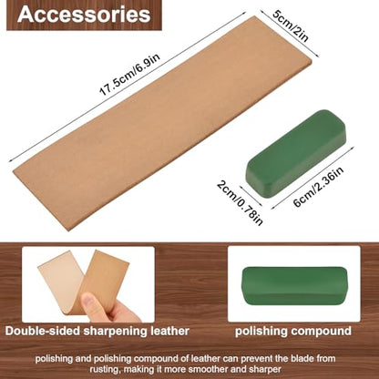 Wood Carving Knifes, (Straight handle Sloyd Carving Knife) | Whittling Knife,With Leather Strop and Polishing Compound,Wood Carving Tools for Beginners,Adults and Kids Whittling Tools - style: Straight handle Sloyd Carving Knife