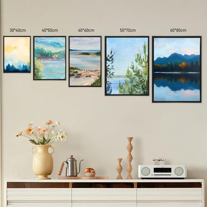 Canvas Floating Frame, Canvas Frame 0.75 inches deep Floater for Canvas Panel Oil Painting Wall Art Prints (Black, 15.7x23.6) - color: Black, size: 15.7x23.6