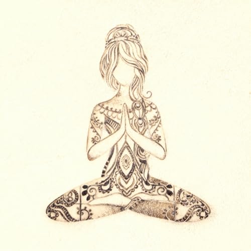 TIAMECH A4 Reusable Yoga Girl Stencil for Painting | Mandala Praying Girl Layering Template, DIY Wall Art, Wood Furniture, Scrapbook & Crafts (8.3x11.7inch) - style: Yoga Girl