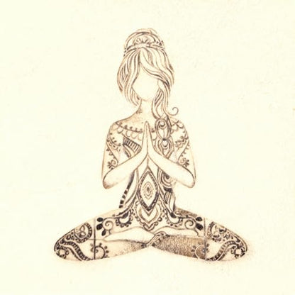 TIAMECH A4 Reusable Yoga Girl Stencil for Painting | Mandala Praying Girl Layering Template, DIY Wall Art, Wood Furniture, Scrapbook & Crafts (8.3x11.7inch) - style: Yoga Girl