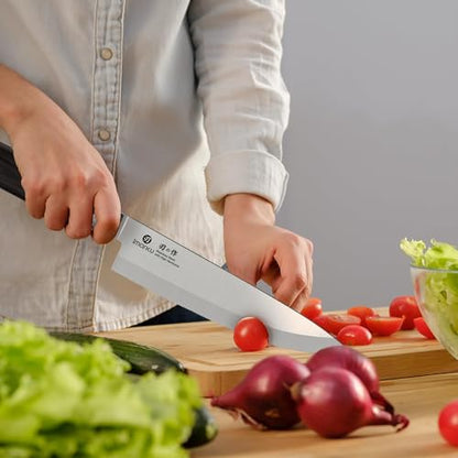 imarku Chef Knife 8-Inch Pro Japanese Kitchen Knife High-Carbon Stainless Steel Paring Knife Ergonomic Handle Rasor Sharp Single-Bevel Edge Gift for Men - color: Classic Black
