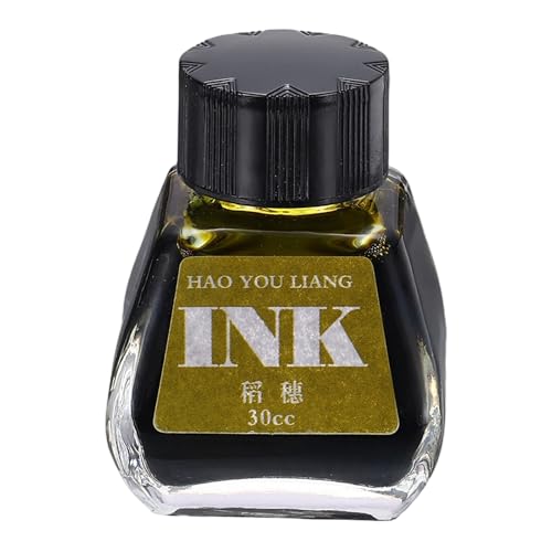 PATIKIL Fountain Pen Ink Light Yellow, 30ml Calligraphy Pen Bottled Ink Non-Carbon Colorful Smooth Flow Color Dip Drawing Set Art Supplies for Writing Painting Journaling - color: Light Yellow