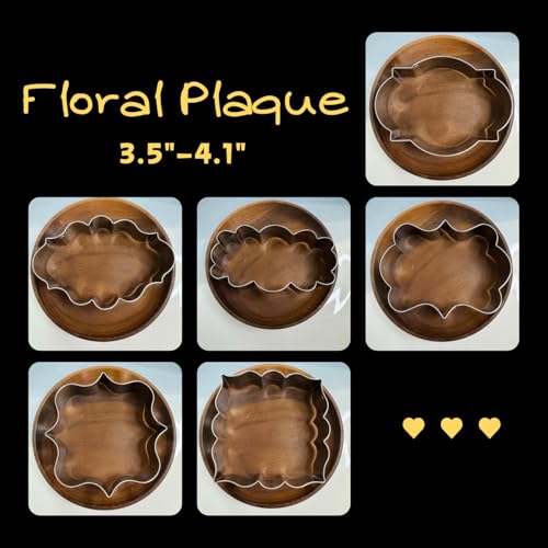 Large Plaque Cookie Cutter Set-10 Piece-4.0 Inch-Diswasher Safe-Frame Cookie Cutter Shape for Baking