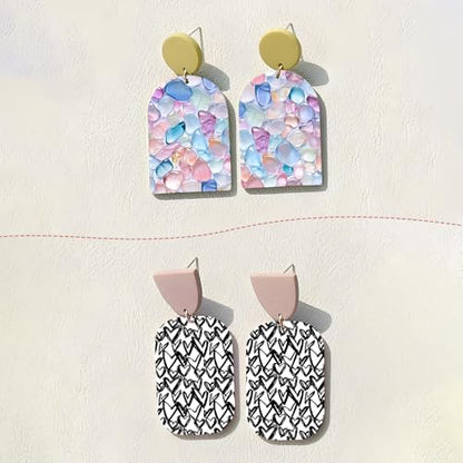 Polymer Clay Transfer Paper, 10 Pcs Valentine's Day Hearts Pattern Shape Water Soluble Transfer Sheet for Polymer Clay Earrings Jewelry Making Disposable Stickers DIY Crafts 5.82X3.93 inch - color: Hearts