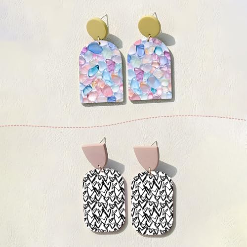 Polymer Clay Transfer Paper, 10 Pcs Water Droplet Stone Pattern Shape Water Soluble Transfer Sheet for Polymer Clay Earrings Jewelry Making Disposable Stickers DIY Crafts 5.82X3.93 inch - color: Water Droplet Stone