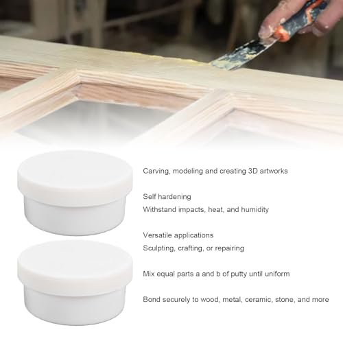 Other Art Supplies 2Pcs 250G Each Self Hardening 2 Part A and B Putty for Sculpting Repair On Metal Wood Tile Ceramic Sculpting Modeling Compound, Putty Sculpt Clay