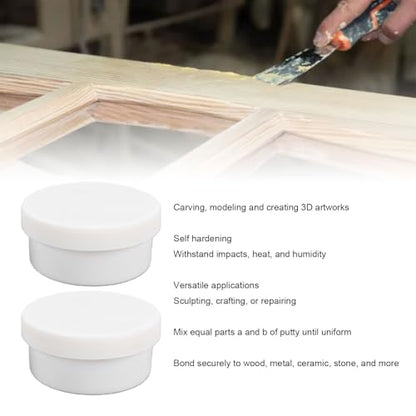 Other Art Supplies 2Pcs 250G Each Self Hardening 2 Part A and B Putty for Sculpting Repair On Metal Wood Tile Ceramic Sculpting Modeling Compound, Putty Sculpt Clay