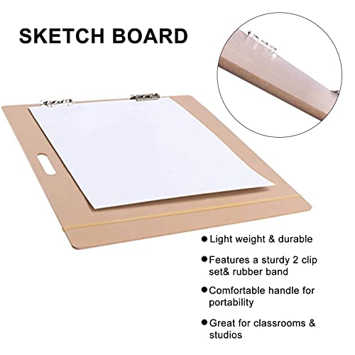 Vencer Art Supply 23" x 26" Artist Sketch Tote Board,Drawing Board with Clips and Handle for Classroom,Studio or Field Use,VAB-003 - size: 23" x 26"