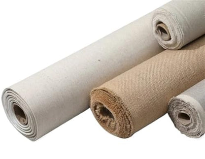 Linen Blend Canvas Roll Primed Blank 1m 28/48cm Width for Oil Acrylic Painting(28cm Width) - color: 28cm Width