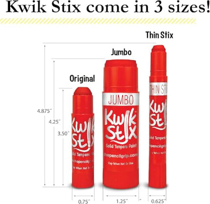The Pencil Grip Kwik Stix Tempera Paint, Pastel Tones, 10 Colors - size: 10 Count (Pack of 1)