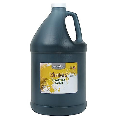 Handy Art Little Masters Tempera Paint, Black, Gallon, Pack of 2