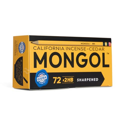 Mongol Classic Incense Cedar #2 Pencil - 72-Pack - Pre-sharpened, European Graphite Core, US Grown Cedar, Smudge Free Eraser – Nontoxic PMA Certified - size: 1 Count (Pack of 72)