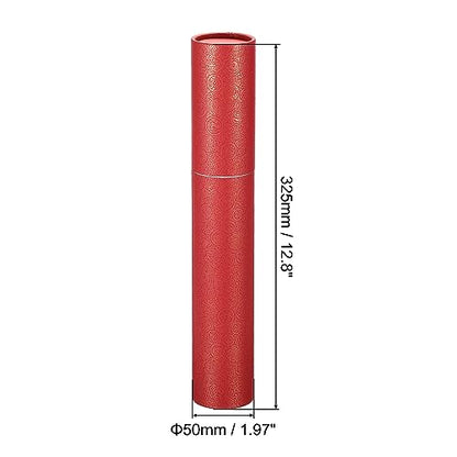 PATIKIL 2 Inch x 13 Inch Poster Tube, 1Pcs Photo Storage Tube Portable Shipping Mailing Tubes Calligraphy Painting Tubes Round Carrying Case for Storing Paper Art Map Documents, Red - size: 2 Inch x 13 Inch