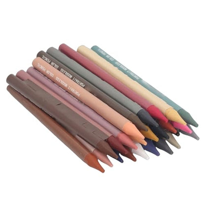 GLOGLOW Painting Tools Vibrant Oil Based Pigment Drawing Pencils Smooth Layering Blending Art Tool with Portable Woodless Design, for Sketching Coloring School Projects 24 Color Pencils